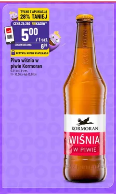 Piwo Kormoran Wiśnia w piwie promocja w POLOmarket