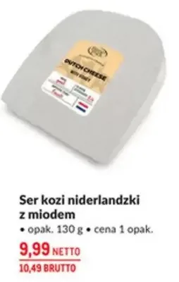 Ser kozi niderlandzki z miodem promocja w Makro