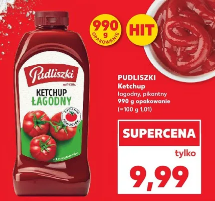Ketchup łagodny, pikantny promocja w Kaufland