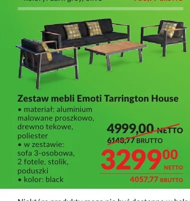 Zestaw mebli Emoti Tarrington House promocja w Makro