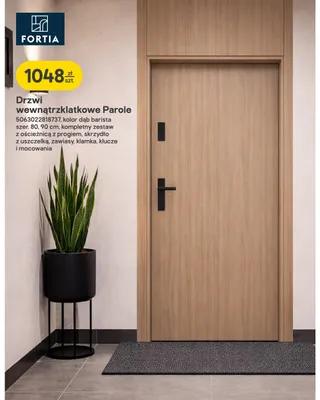 Drzwi wewnątrzklatkowe Parole 90 cm Fortia promocja w Castorama