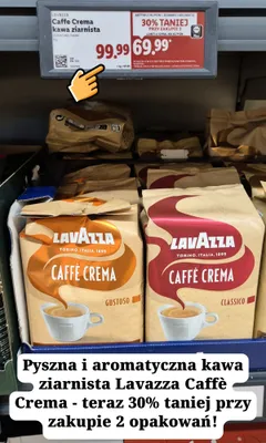 Kawa ziarnista Lavazza Caffe Crema Classico promocja w Lidl