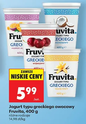 Jogurt typu greckiego owocowy promocja w Biedronka