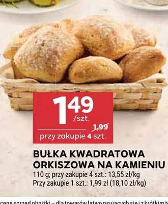 Bułka kwadratowa orkiszowa na kamieniu promocja w Stokrotka