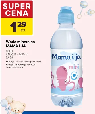 Woda mineralna Mama i Ja mini promocja w Carrefour