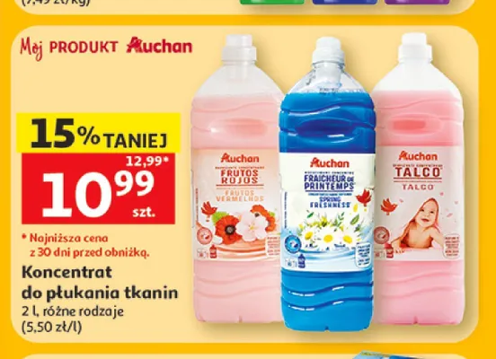 Koncentrat do płukania tkanin Auchan Frutos Rojos promocja w Auchan