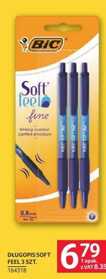 Długopisy Soft Feel BIC 3-pak promocja w Selgros