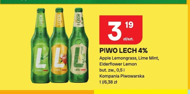 Piwo Lech 4% promocja w Chorten