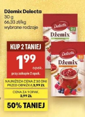 Dżemix 2:1 Delecta promocja w Delikatesy Centrum