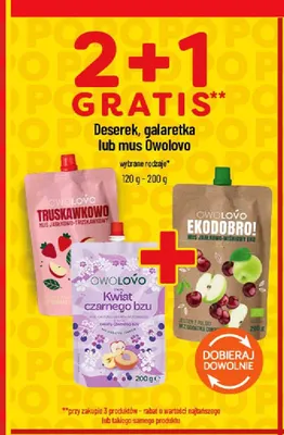 Mus Owolovo Truskawkowo promocja w POLOmarket