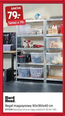 Regał magazynowy Hard Head 90x180x40 cm promocja w Jula
