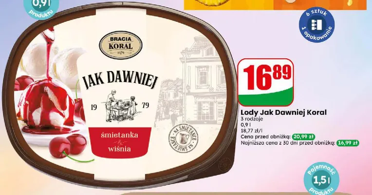Lody Jak Dawniej Koral promocja w Dino