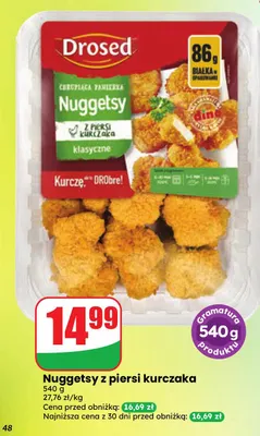 Nuggetsy z piersi kurczaka Drosed promocja w Dino