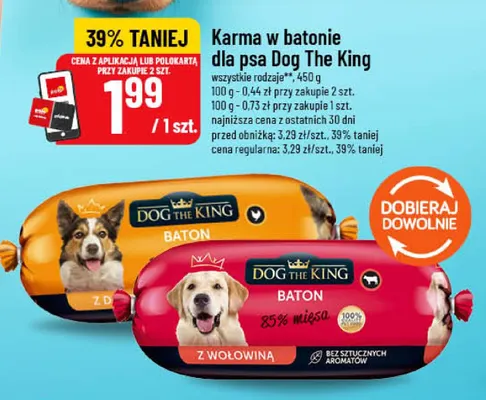 Karma w batonie dla psa Dog The King promocja w POLOmarket