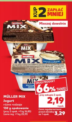 Jogurt Müller Mix Butter Biscuit promocja w Kaufland