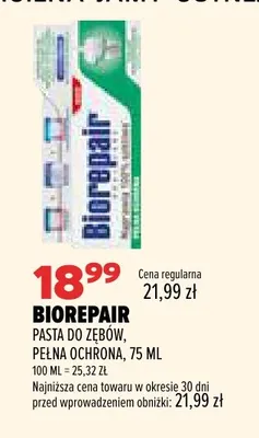 Pasta do zębów Pełna Ochrona Biorepair promocja w Drogerie Natura
