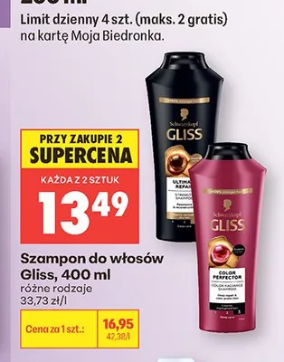 Szampon do włosów Gliss promocja w Biedronka