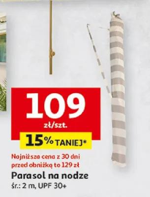Parasol na nodze UPF30+ promocja w Auchan