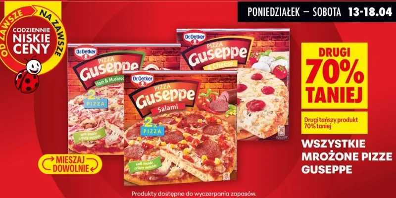Mrożone pizze Guseppe promocja w Biedronka