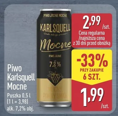 Piwo Mocne promocja w Aldi