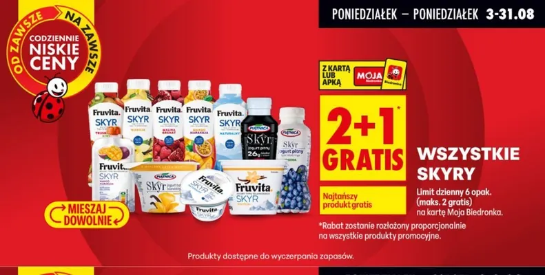 Jogurt Skyr Piątnica wanilia promocja w Biedronka