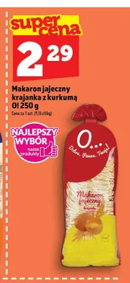 Makaron jajeczny krajanka z kurkumą O! promocja w TOPAZ