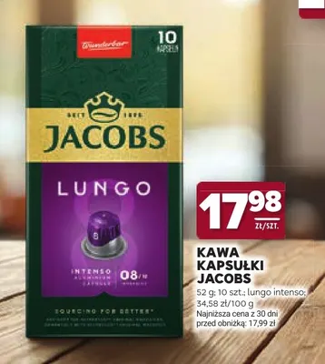 Kawa kapsułki Jacobs Lungo Intenso promocja w Stokrotka