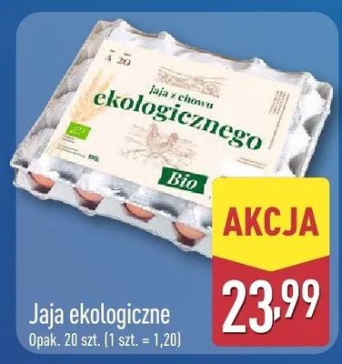 Jaja ekologiczne 20 szt. promocja w Aldi