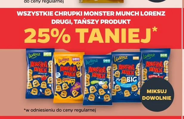 Chrupki Monster Munch Ketchup Lorenz promocja w Netto