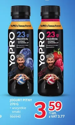 Jogurt pitny jagodowy YoPRO promocja w Selgros