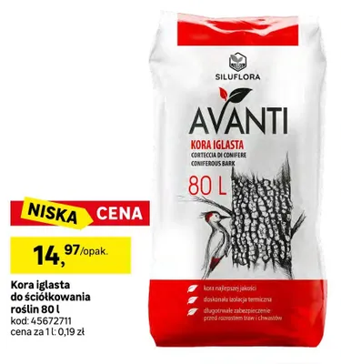 Kora iglasta do ściółkowania roślin 80l promocja w Leroy Merlin