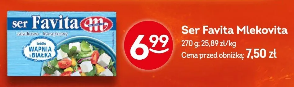 Ser Favita sałatkowo-kanapkowy promocja w Żabka