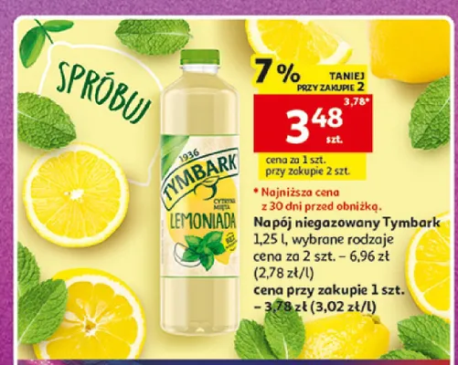 Napój niegazowany Tymbark Lemoniada promocja w Auchan