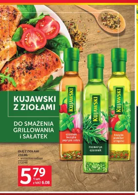 Olej rzepakowy z ziołami Kujawski bazylia pomidor oregano promocja w Selgros