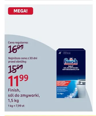 Sól do zmywarki Finish promocja w Rossmann