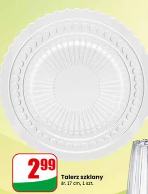 Talerz szklany promocja w Dino