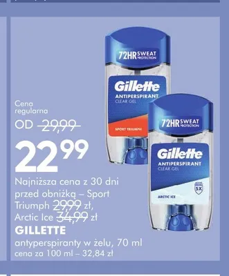 Antyperspiranty w żelu Gillette promocja w Super-Pharm