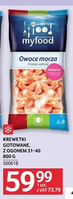 Krewetki gotowane z ogonem 31-40 Myfood promocja w Selgros