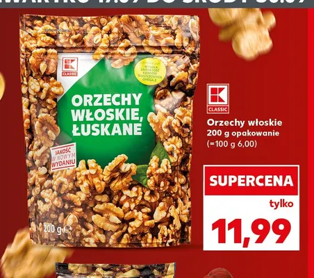 Orzechy włoskie K-Classic promocja w Kaufland