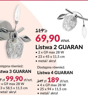 Listwa 4 GUARAN promocja w Salony Agata