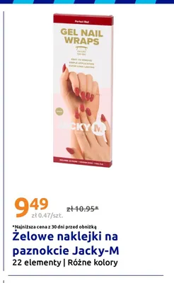 Żelowe naklejki na paznokcie Jacky-M 22 elementy promocja w Action