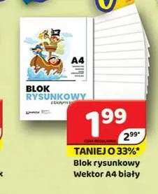 Blok rysunkowy Wektor A4 biały promocja w Delfin
