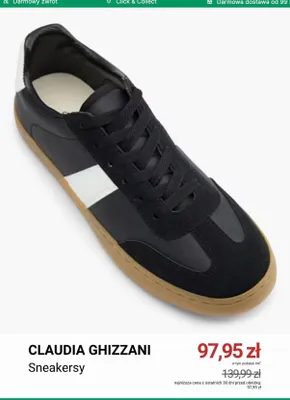 Sneakersy Claudia Ghizzani promocja w Deichmann