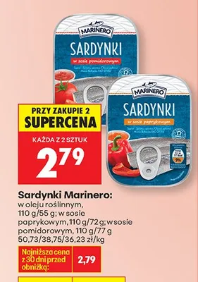Sardynki Marinero w oleju roślinnym promocja w Biedronka