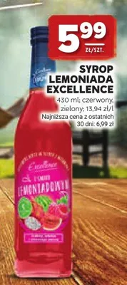 Syrop lemoniada czerwony Excellence promocja w Stokrotka