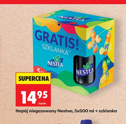 Napój niegazowany Nestea 5-pak 500 ml + szklanka promocja w Biedronka