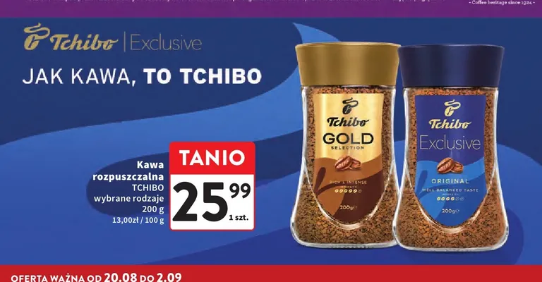 Kawa rozpuszczalna Tchibo Gold Selection promocja w Intermarche