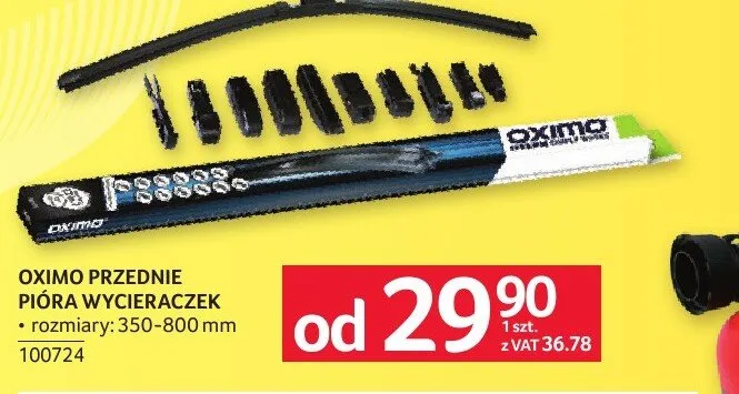 Przednie pióra wycieraczek OXIMO rozmiary: 350-800mm promocja w Selgros