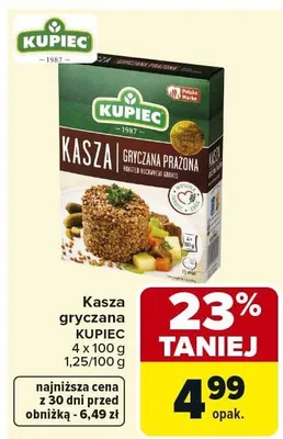 Kasza gryczana KUPIEC promocja w Carrefour