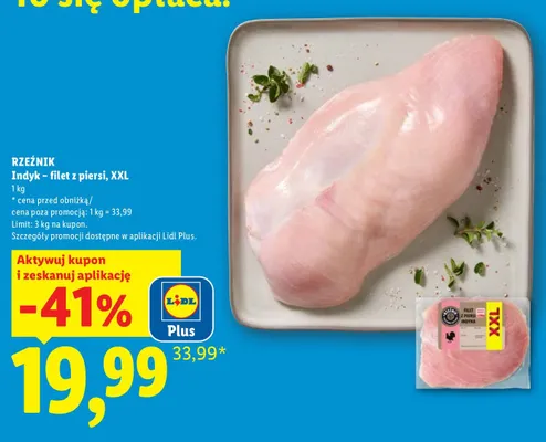 Filet z piersi indyka XXL Rzeźnik promocja w Lidl